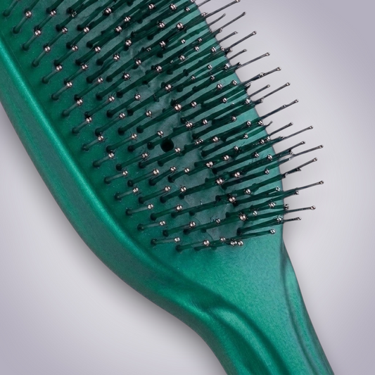 Ergonomic Detangling Brush with Flexible Multi-Tier Bristles