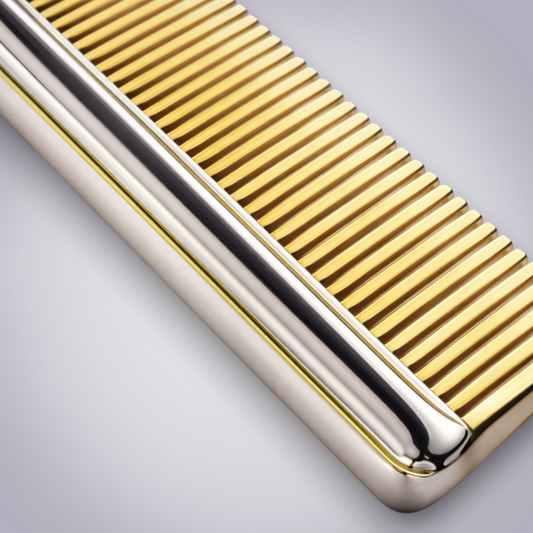 Professional Ergonomic Metal Fine-Tooth Styling Comb