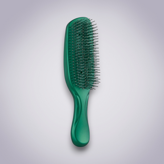 Ergonomic Detangling Brush with Flexible Multi-Tier Bristles