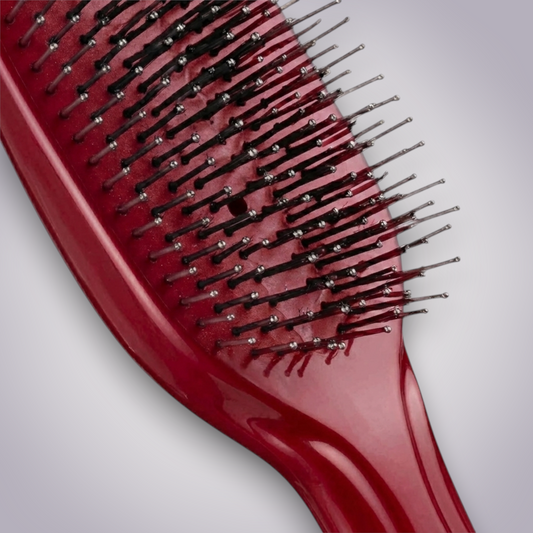 Ergonomic Detangling Brush with Flexible Multi-Tier Bristles