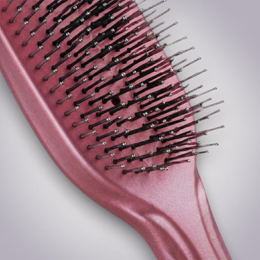 Ergonomic Detangling Brush with Flexible Multi-Tier Bristles