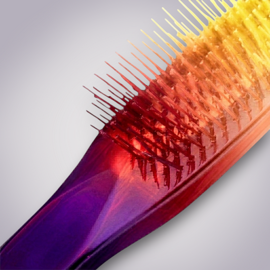 Ergonomic Detangling Brush with Sculpted Handle and Gentle Bristles